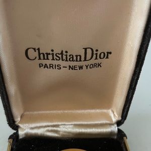 Christian Dior Vintage Gold Plated Key Ring